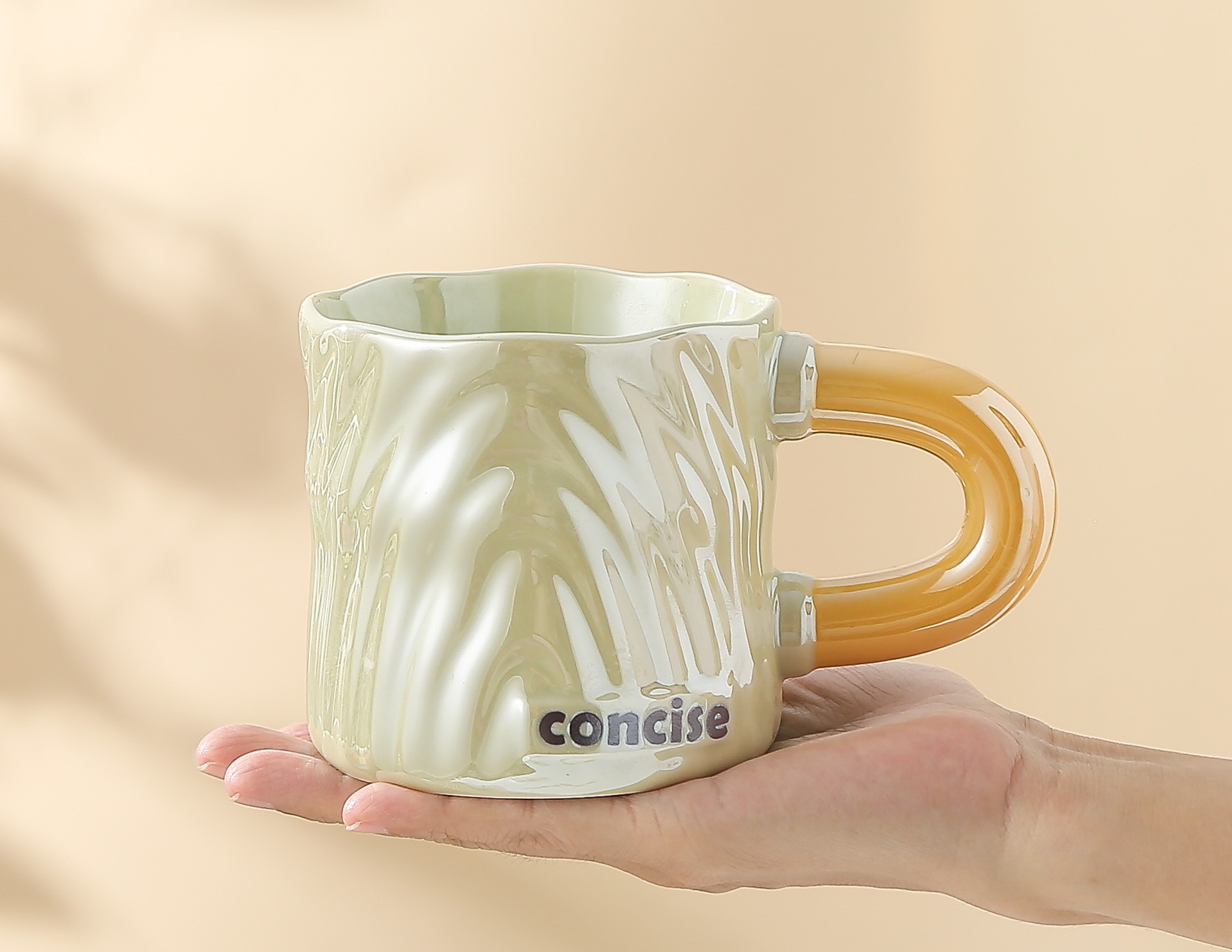 创意伴手礼品树纹陶瓷杯3D立体浮雕炫彩撞色马克杯奶fufu情侣水杯详情6