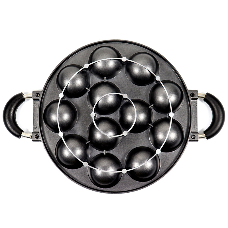 egg cake mould 12-hole 15-hole round aluminum die-cast cake mold egg pan non-stick cake baking DIY mold pic 5