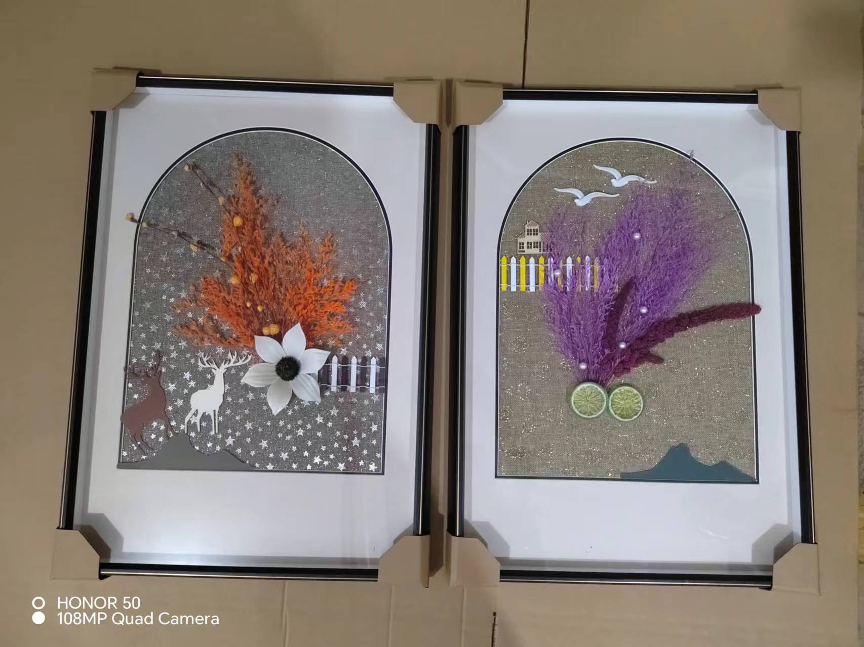 永生干花草新款装现代装饰画客厅餐厅卧室公寓宾馆壁饰 尺寸50*70详情8