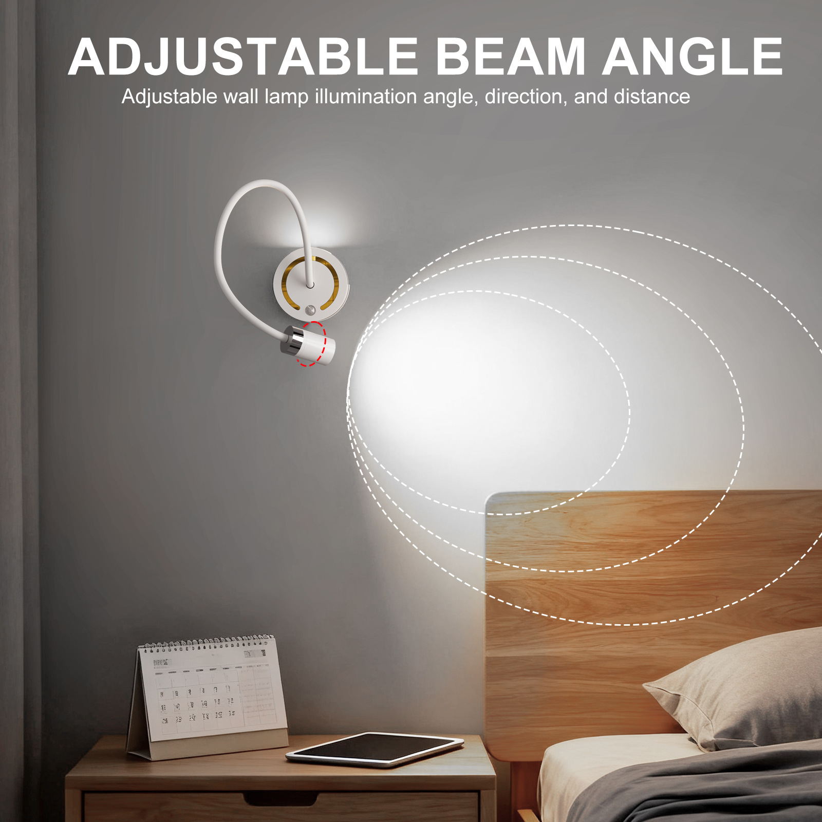 Cross-border led work reading light, human body sensing no-wiring night light, rechargeable dormitory bed diy desk lamp pic 4