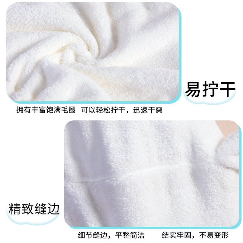 珊瑚绒小熊干发帽女吸水速干毛巾可爱浴帽儿童干发帽子擦头包头巾详情7