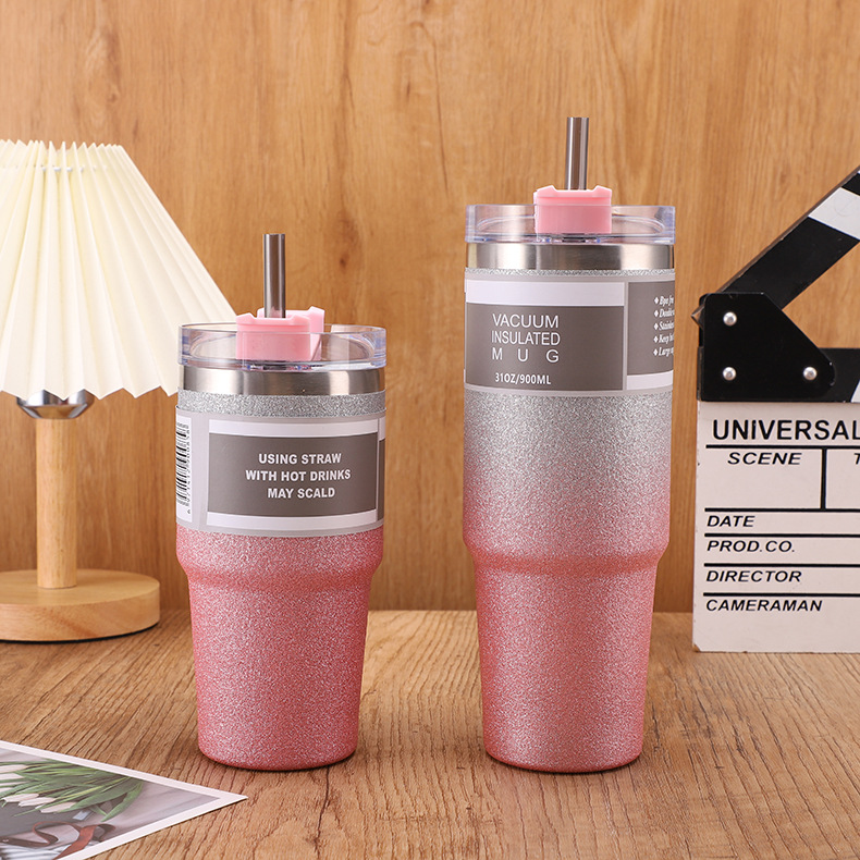 跨境钻石漆冰霸杯保温杯30OZ咖啡杯20OZ不锈钢啤酒杯外贸车载杯详情11