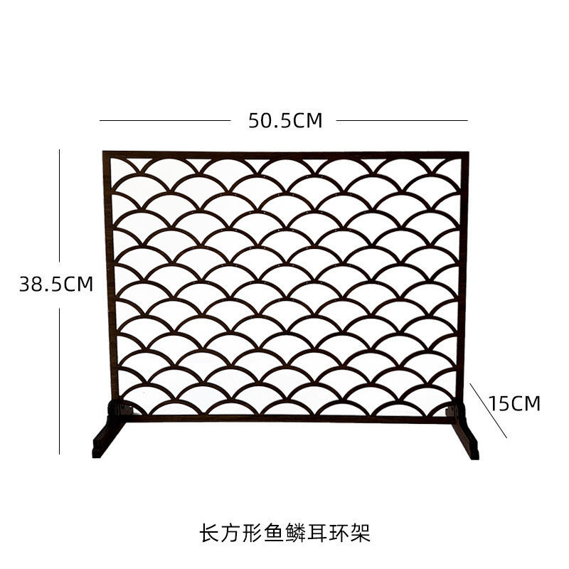 实木复古首饰展示架套装绿绒珠宝展示道摆件古风饰品店详情9