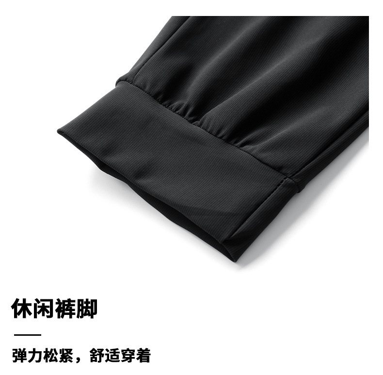 男装夏季休闲套装中老年爸爸装运动套装冰丝速干短袖长裤两件套潮详情28