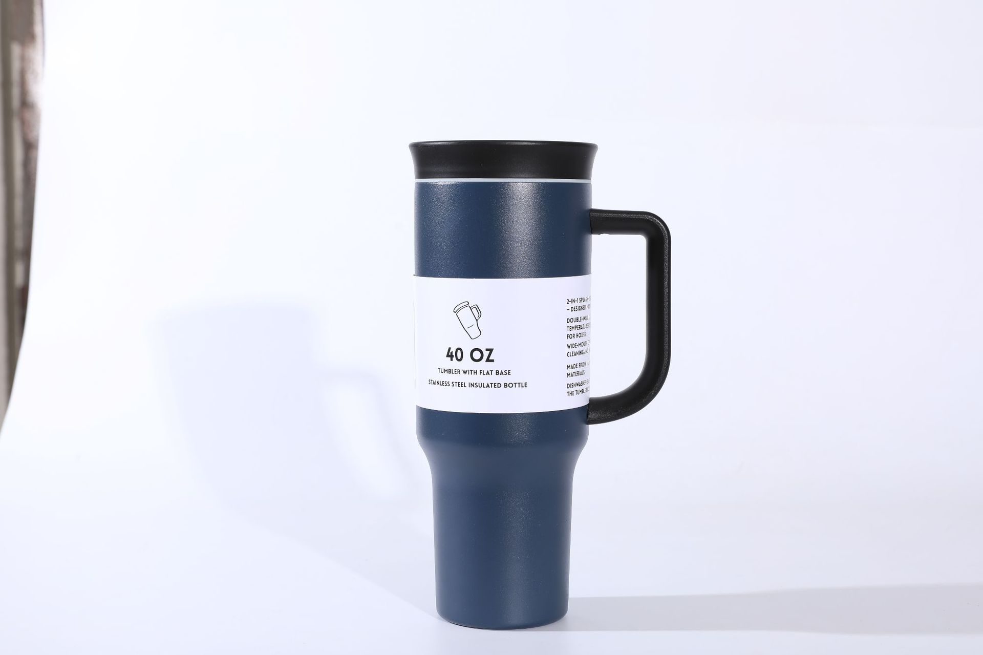 New cross-border 304 stainless steel insulated cup with handle, 40oz large capacity outdoor straw ice cube cup, daily necessities pic 9