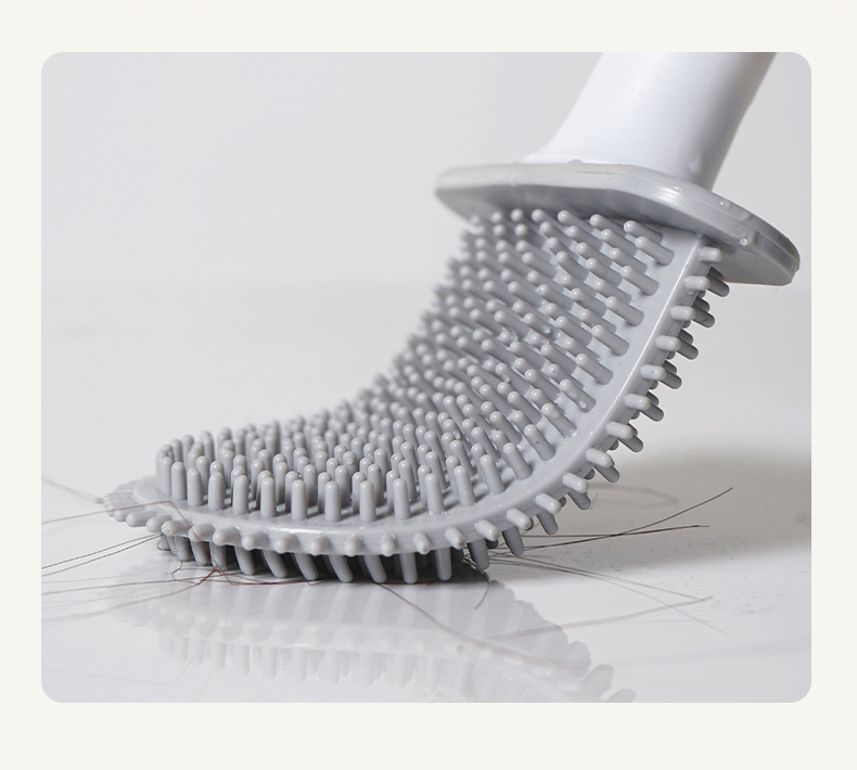 Toilet brush, a household wall-mounted cleaning brush with no dead corners and no need for drilling, a magic tool. Wholesale of detachable rod toilet brushes for bathrooms pic 12
