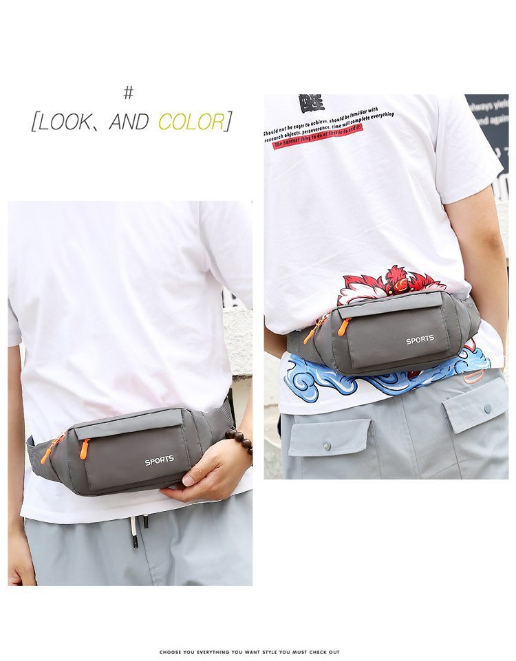 印字定LOGO腰包 休闲胸包运动手机零钱旅行骑行跑步健身收纳小包详情13