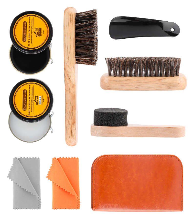 Shoe brush, shoe polish set, leather shoes, travel shoes, maintenance oil, genuine leather care, shoe polishing, leather goods cleaning and care manufacturer wholesale pic 3