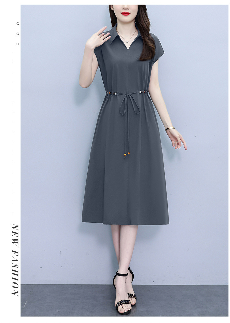 爆款高端欧版宽松法式连衣裙2025夏季新款气质收腰显瘦中长款裙子详情23