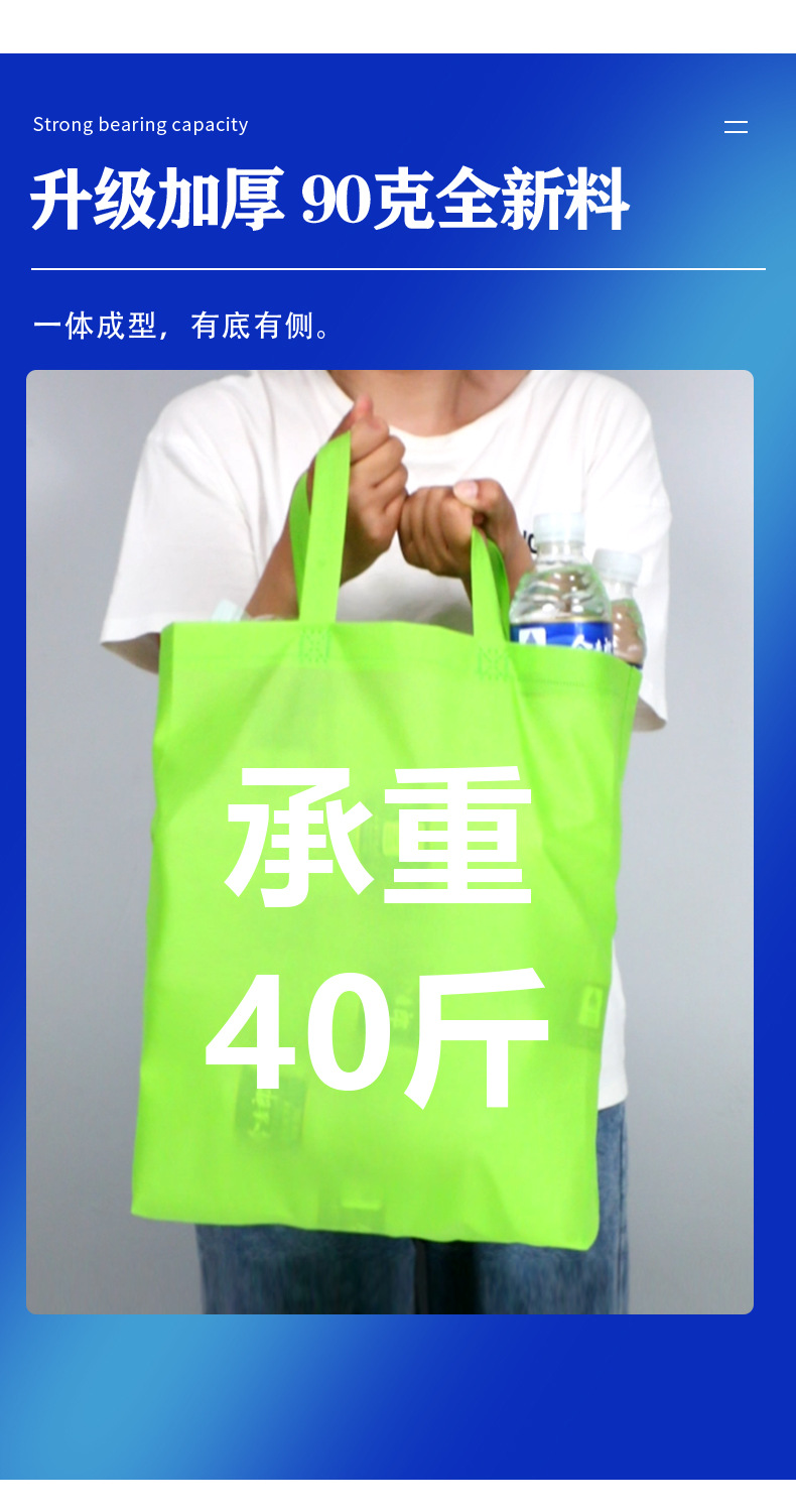 Customized thickened non-woven fabric bags for exhibitions, education and training classes, eco-friendly handbags, laminated advertising and promotional shopping bags pic 5