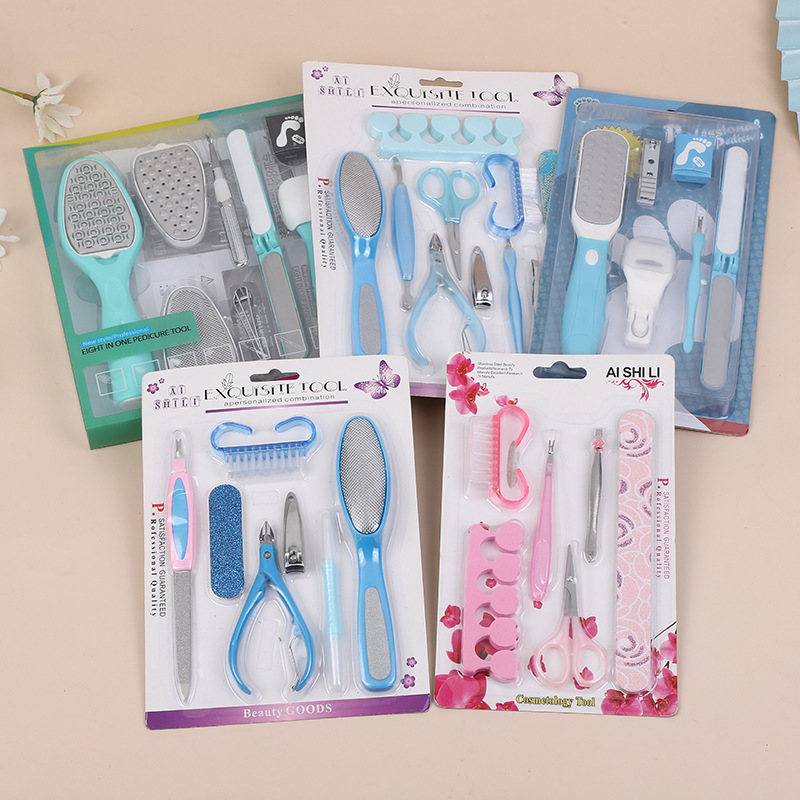 跨境源头工厂直销不锈钢指甲刀套装多款折叠包干净家用修甲工具详情4