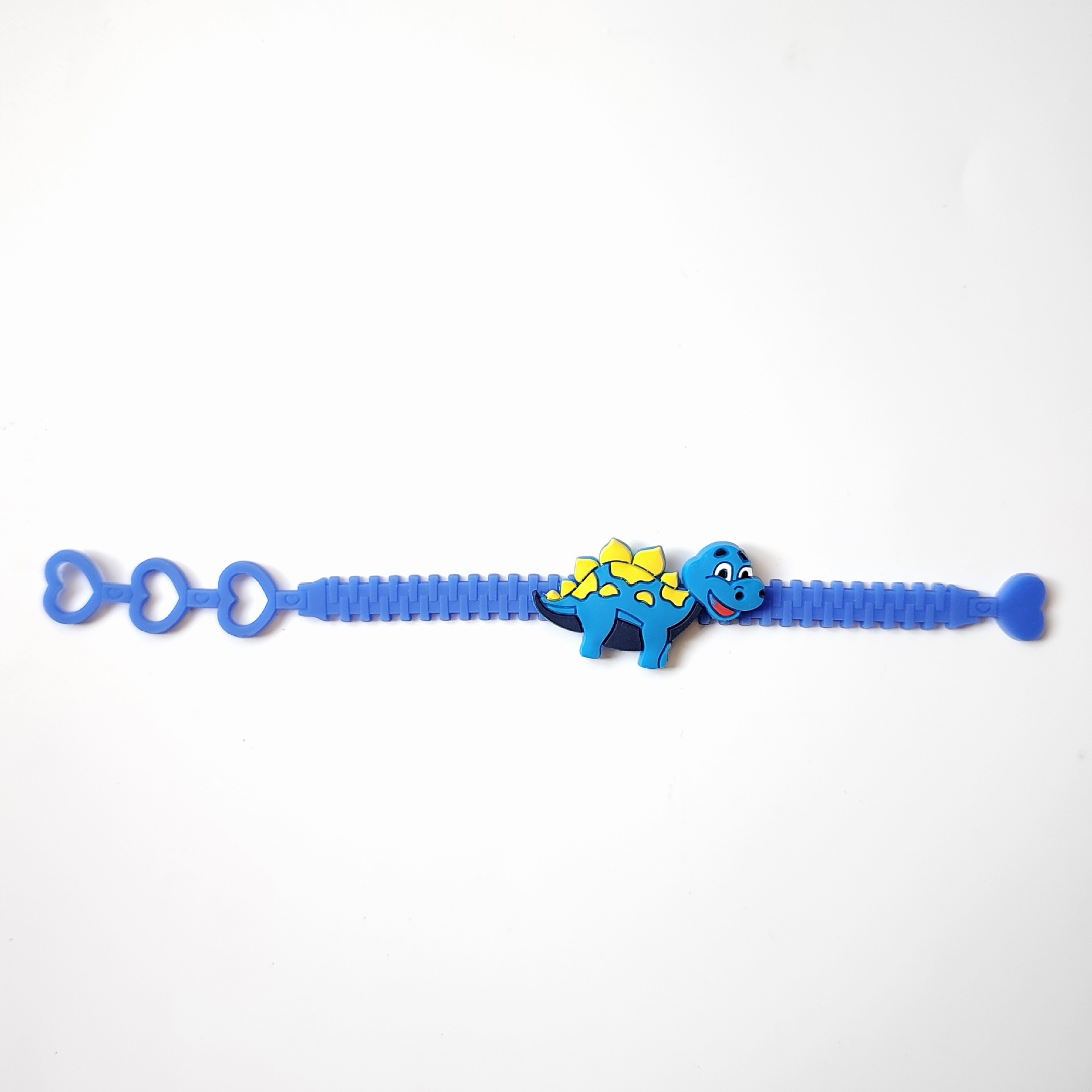 亚马逊跨境三孔桃心pvc手链创意手腕带恐龙手带儿童手环2元小礼品详情8