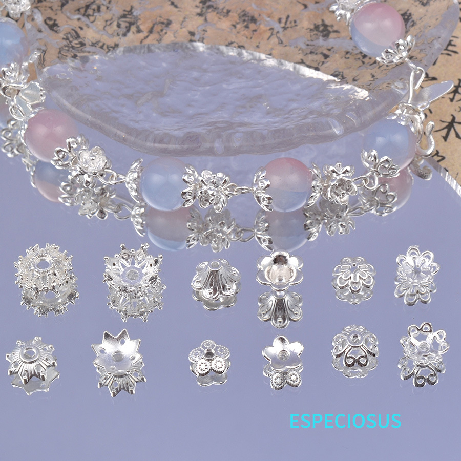 Hollowed-out carved alloy flower stands, diy jewelry accessories, metal flower spacers, earrings, bracelets, beaded materials, spacers pic 4