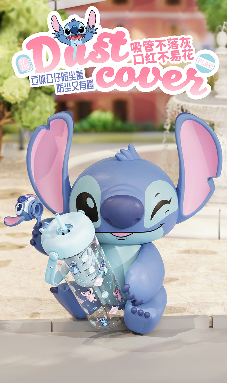 New Xiaoman doll fruit tea plastic cup, cute straw cup for primary school students, Le Si Double Drink, summer plastic water cup for school pic 14