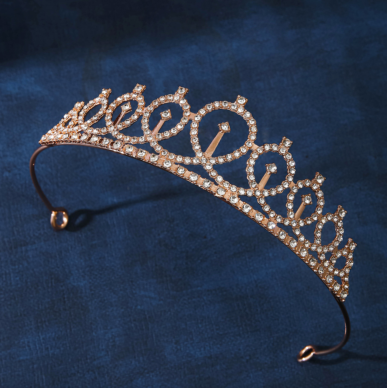 Partido europeo y americano corona cabeza hoop strass corona adornos para el cabello año nuevo Señora Número fiesta de cumpleaños piezas de metal anillo de pelo pic 14