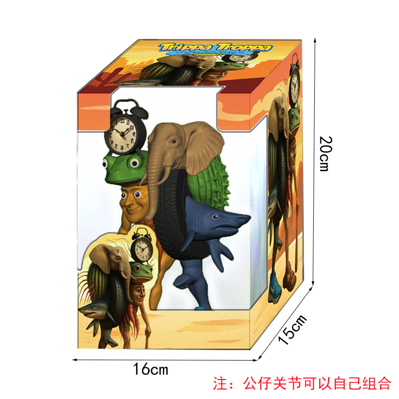 跨境新品18cm通通通木棍人融合版公仔大号山海经手办模型桌面摆件详情8