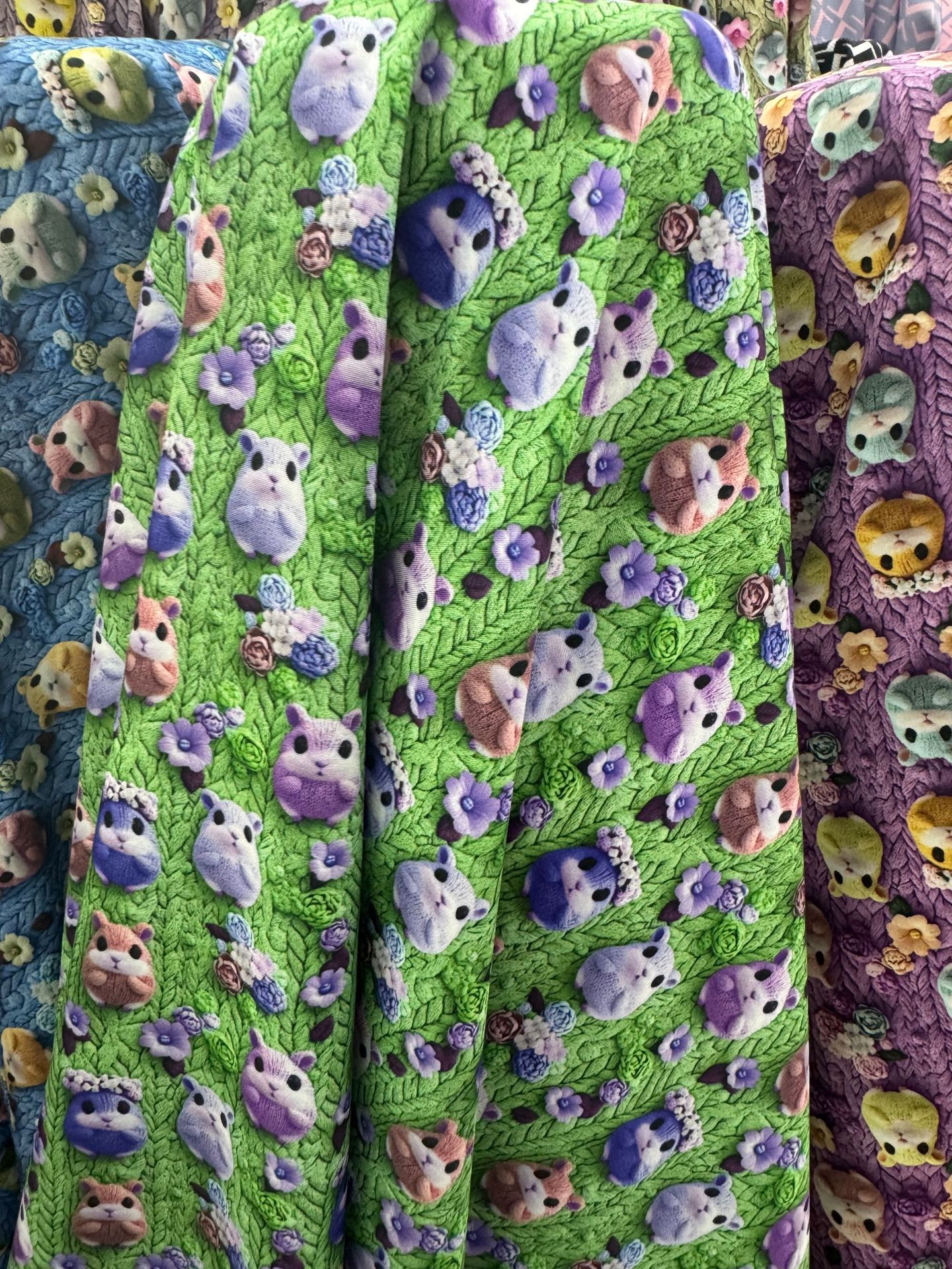 The new four-sided elastic 5D printed fabric cartoon clothing fabric and dress fabric are bestsellers on cross-border Amazon pic 6
