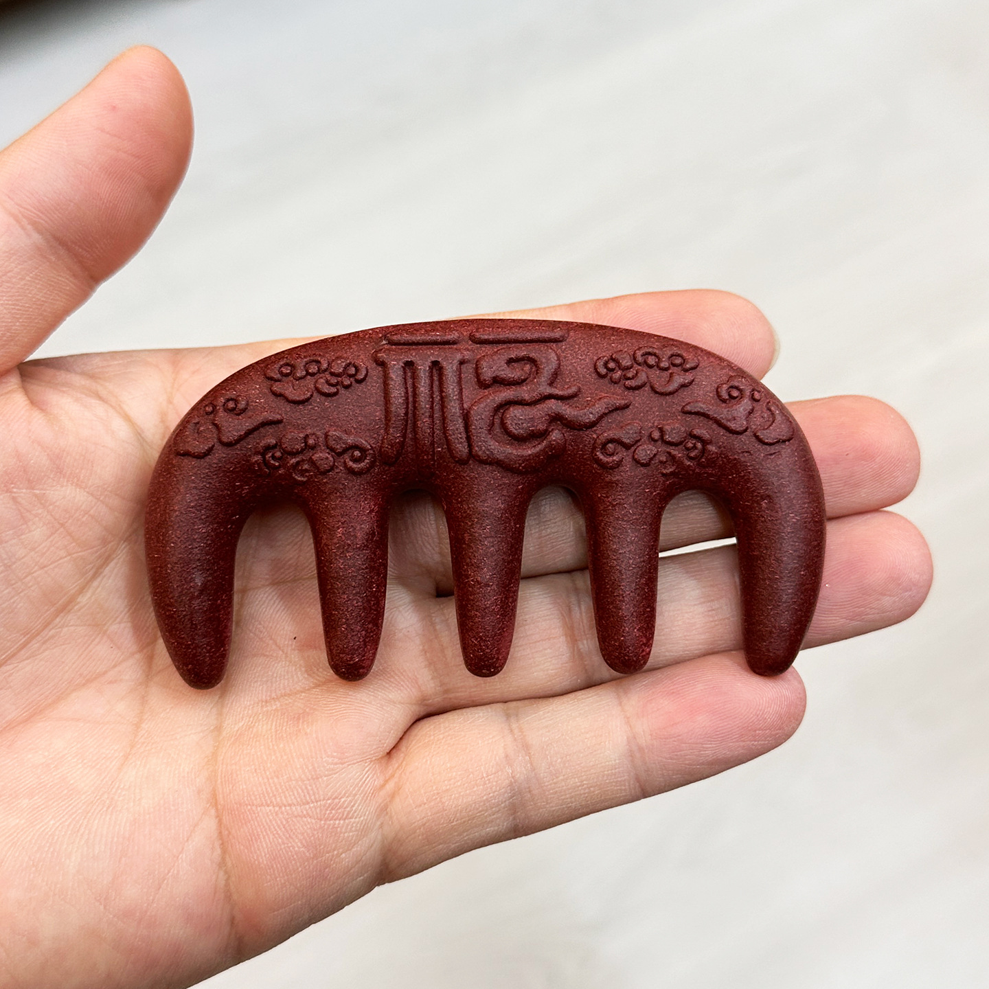 合香珠爆款何首乌按摩梳天然中药养发草药梳工艺品礼品木质梳子批发详情12