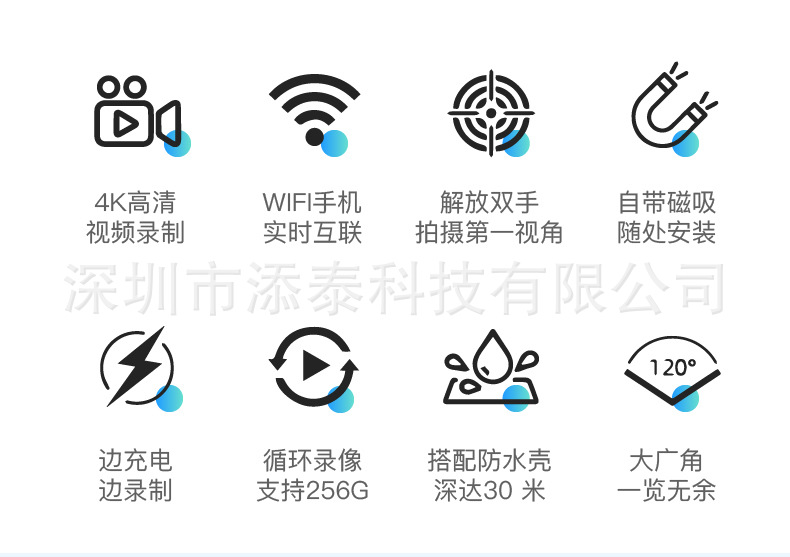 跨境私模拇指相机高清1080P运动相机WiFi摄像机户外骑行口袋相机详情1