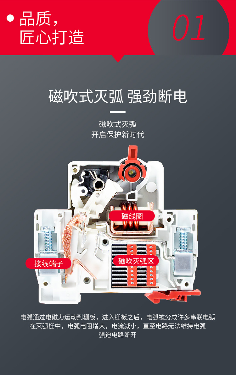 德力西DZ47S1P空气开关2P家用32a40a三相3P工业断路器4P空开电闸详情13