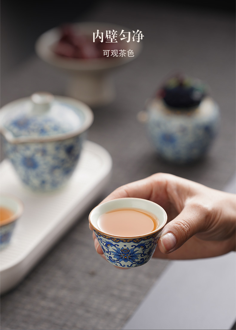 旅行茶具套装便携式户外功夫茶具汝窑快客杯商务高档伴手礼品批发详情9