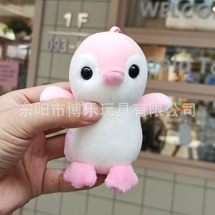 Wholesale of creative cartoon four-sided bouncing penguin plush pendants, cute animal dolls, bags, car keychains and pendants pic 5