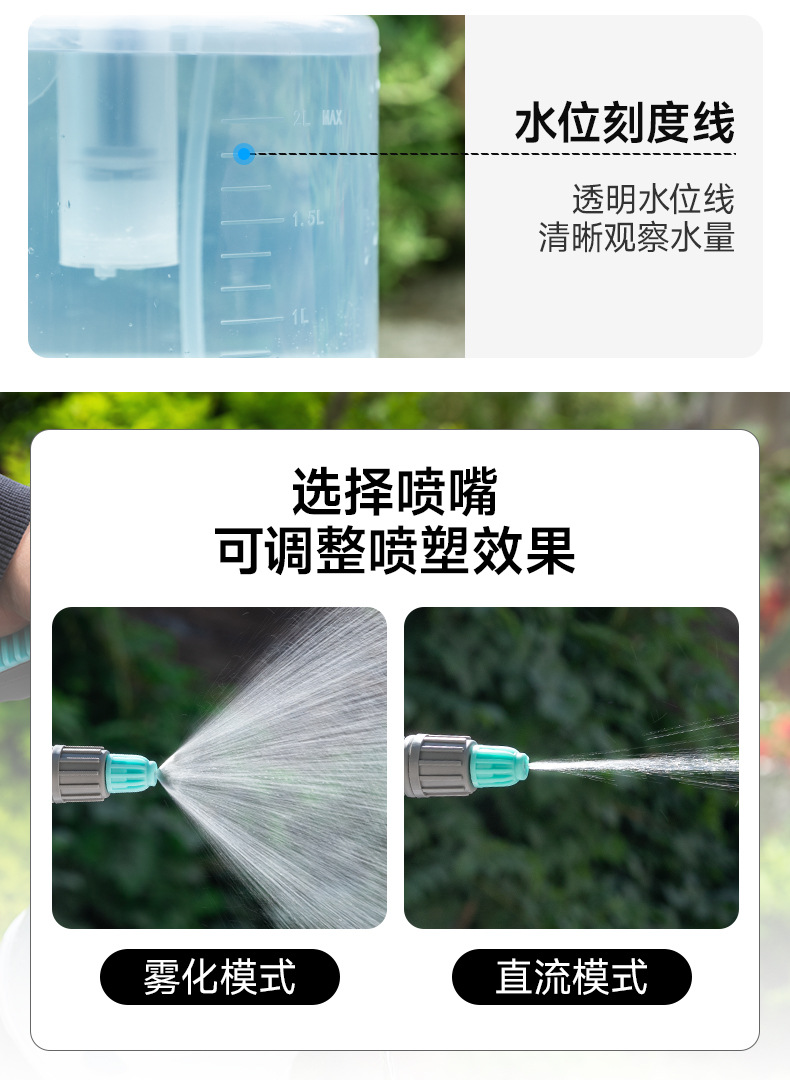 跨境园艺塑料便携喷水壶大容量喷壶气压式超细雾家用高压浇花水壶详情5