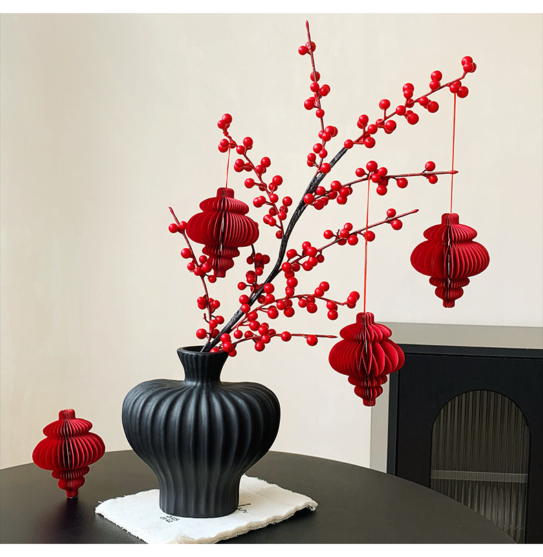 年宵花乔迁开业新居冬青果仿真花束装饰品摆件搬新家婚房结婚布置详情13