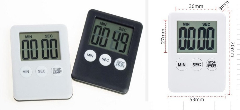 Ultra-thin countdown timer, kitchen timer, electronic timer, kitchen timer reminder pic 1