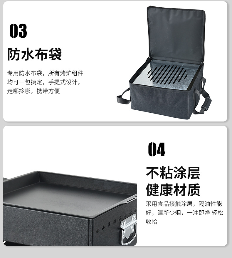 厂家直供外贸披萨炉家用多功能套装户外烤肉野营卡式炉瓦丝炉详情8