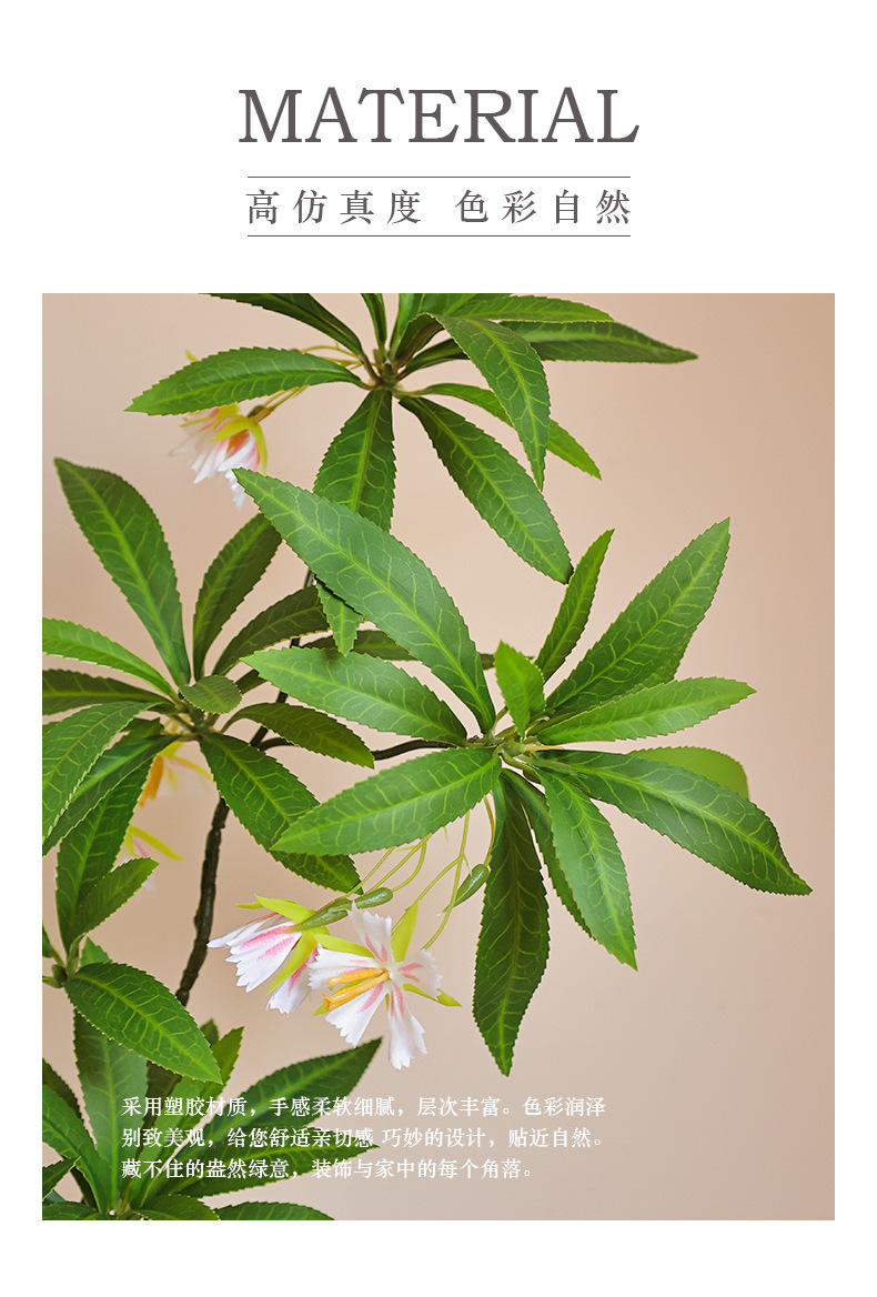 水石榕仿真单枝3D打印现代家居软装插花绿植宠物园艺水培生态瓶详情14