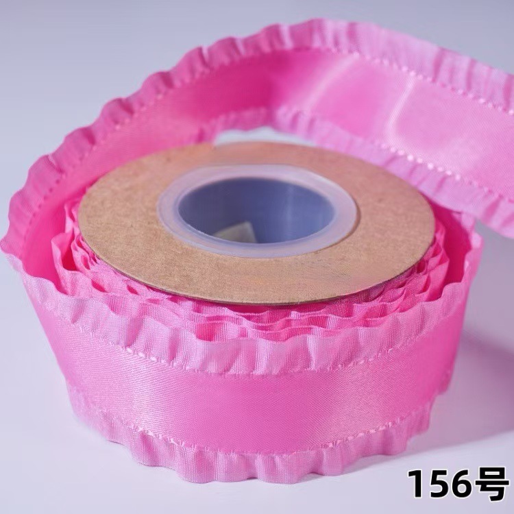 3.8厘米涤纶裙边带荷叶边50码每卷服装饰品辅料蝴蝶结礼品包装丝详情5