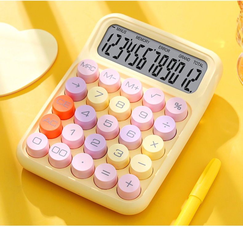 817BMAX high appearance level mechanical keyboard calculator, portable 12-digit calculator for student exams, cross-border pic 14