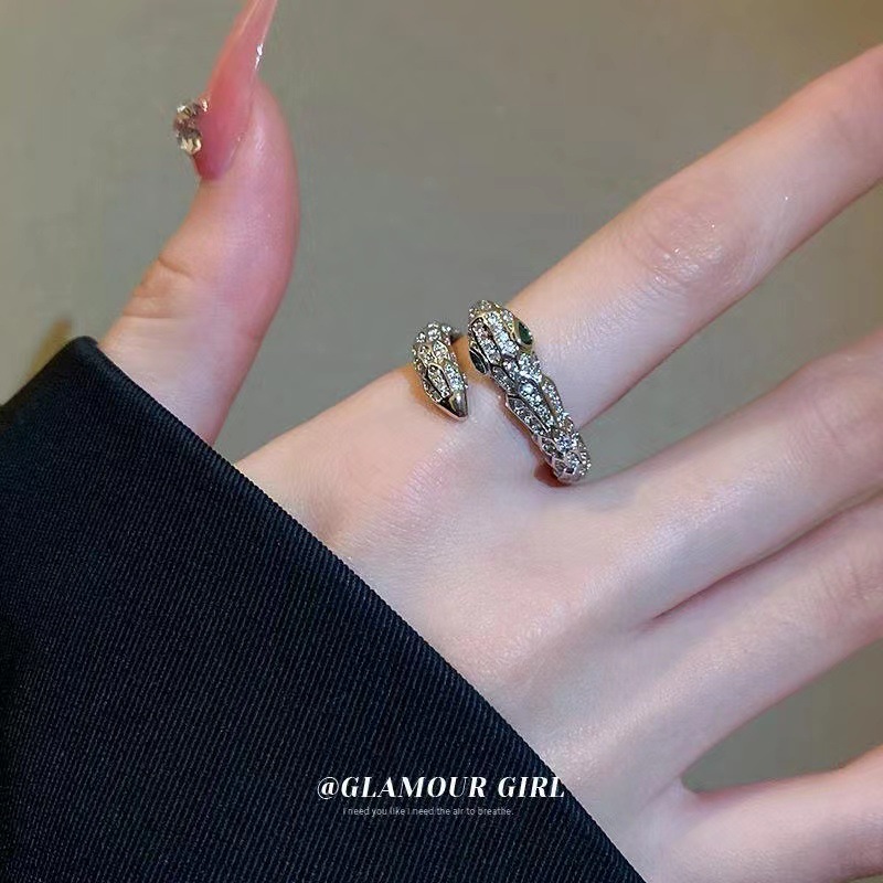 戒指女小众设计高级感蛇形戒子时尚个性轻奢复古尾戒食指戒指环夏详情6