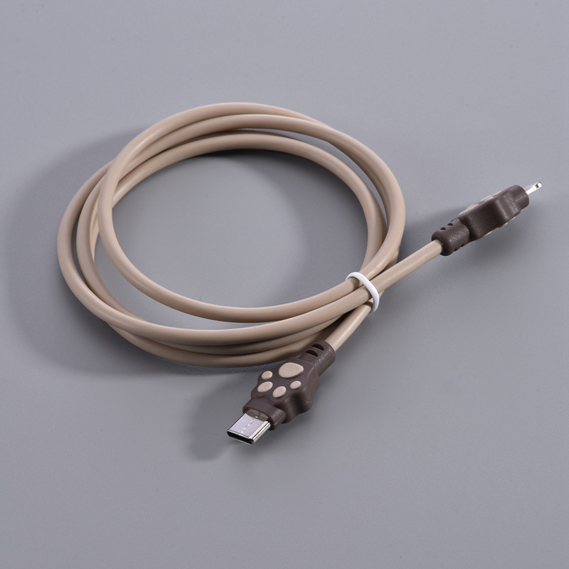 Applicable one-meter TYPE C to lightning Apple Bear Paw TPE mobile phone data cable pic 5