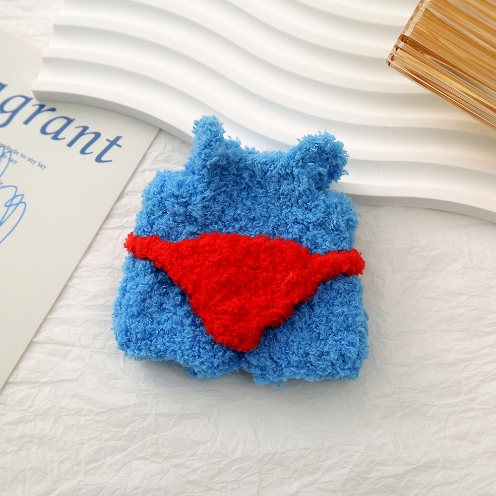 卡通毛茸茸迷你公仔服饰创意手工玩偶小娃衣软糯可爱换装头套配饰详情9