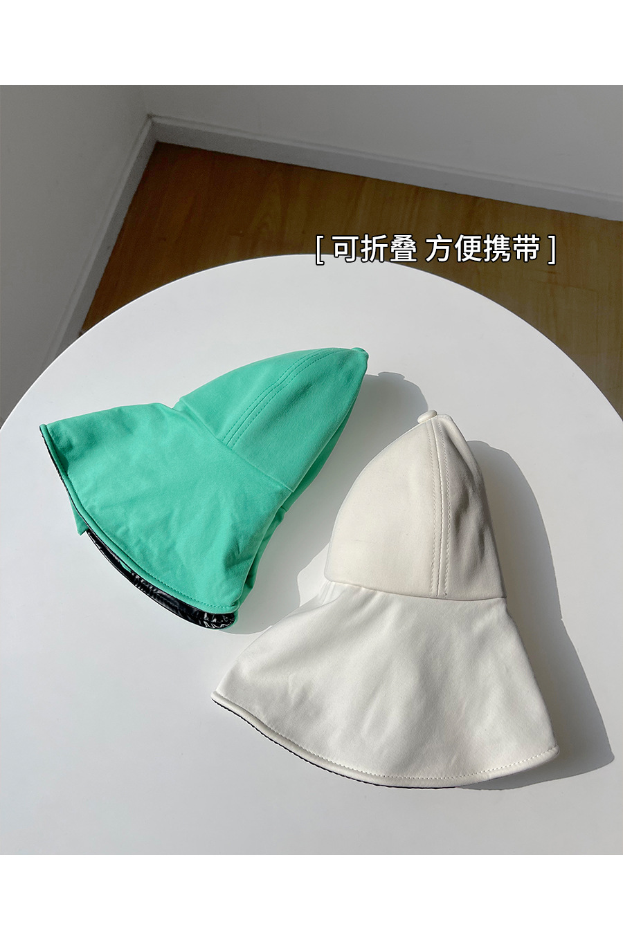 杨同学品牌女士夏季防晒帽 蝴蝶结装饰大帽檐黑胶渔夫帽 防紫外线遮阳帽子 成人尺寸太阳帽详情14