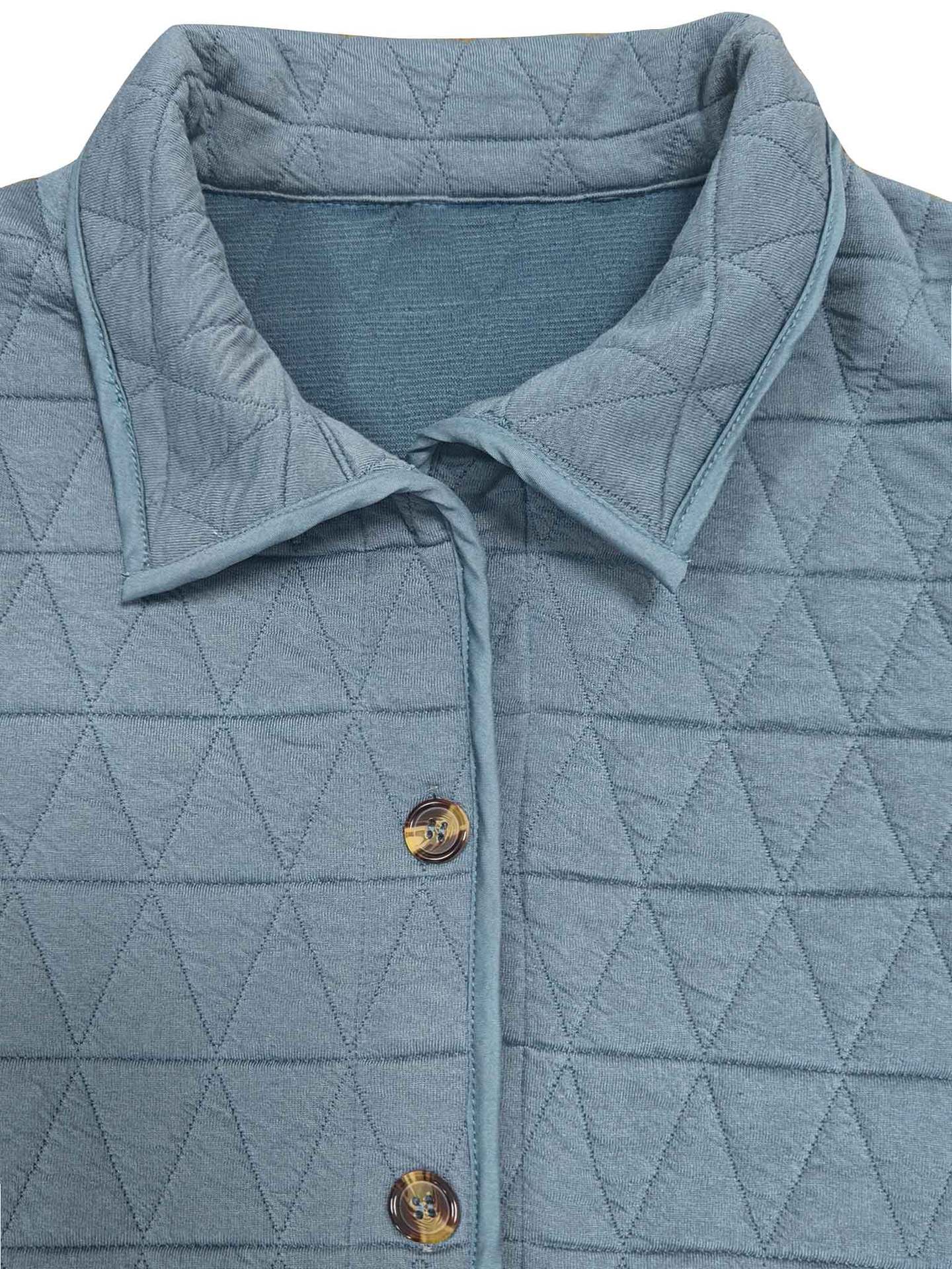 Cross-border cross-border foreign trade wholesale 2025 autumn/Winter new style European and American style quilted thread decorated simple solid color round neck loose cotton-padded jacket pic 8