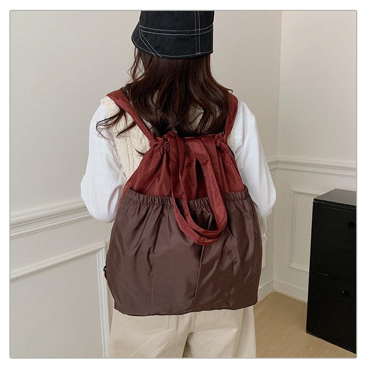 新款单肩包托特双肩折叠包手提简约通勤大容量时尚便携详情34