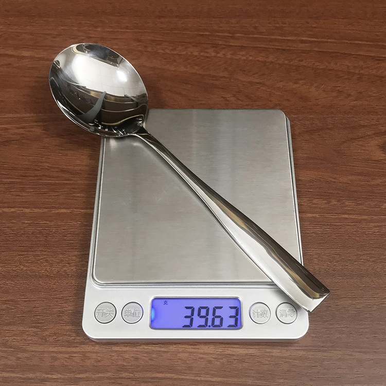 不锈钢圆勺 家用吃饭勺子调羹饭店拌饭勺喝汤勺多用餐勺圆头勺子详情9