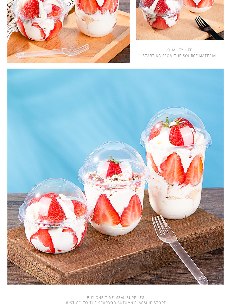 波波杯360u形一次性杯子蛋糕盒子冰粉打包杯水果杯果切胖胖啵啵杯详情11