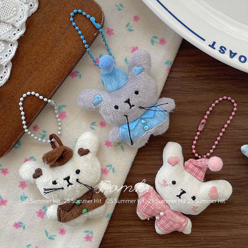 新款韩系卡通小熊公仔挂件儿童少女钥匙扣玩偶背包挂饰百搭饰品链详情6