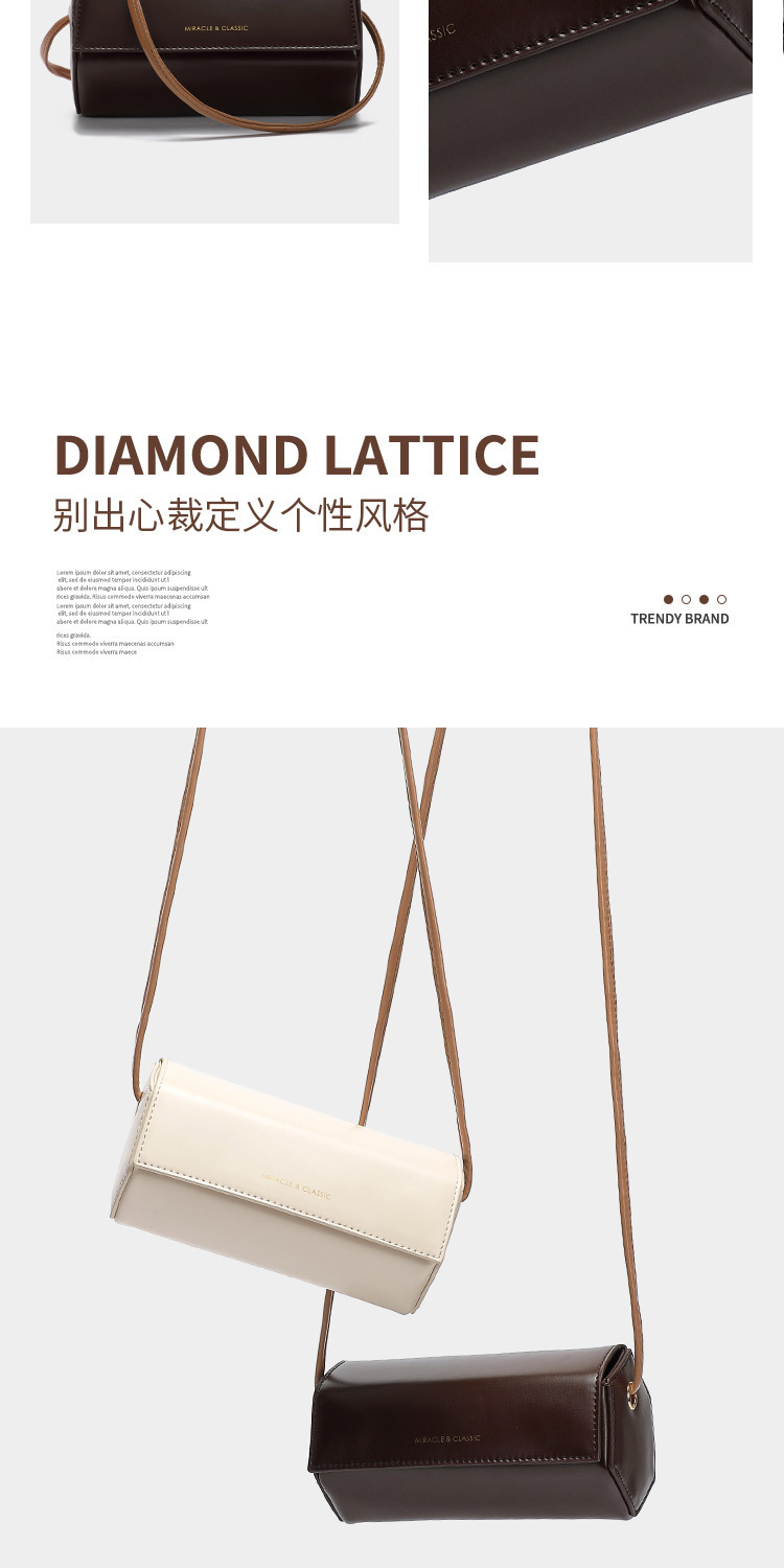 The 2024 new simple and fashionable small bag, a versatile single-shoulder crossbody bag for women, is a trendy and niche cylindrical bag pic 9