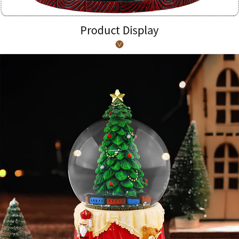 现货圣诞水晶球雪球静态摆件圣诞小屋雪花球桌面窗台节日装饰礼物详情8
