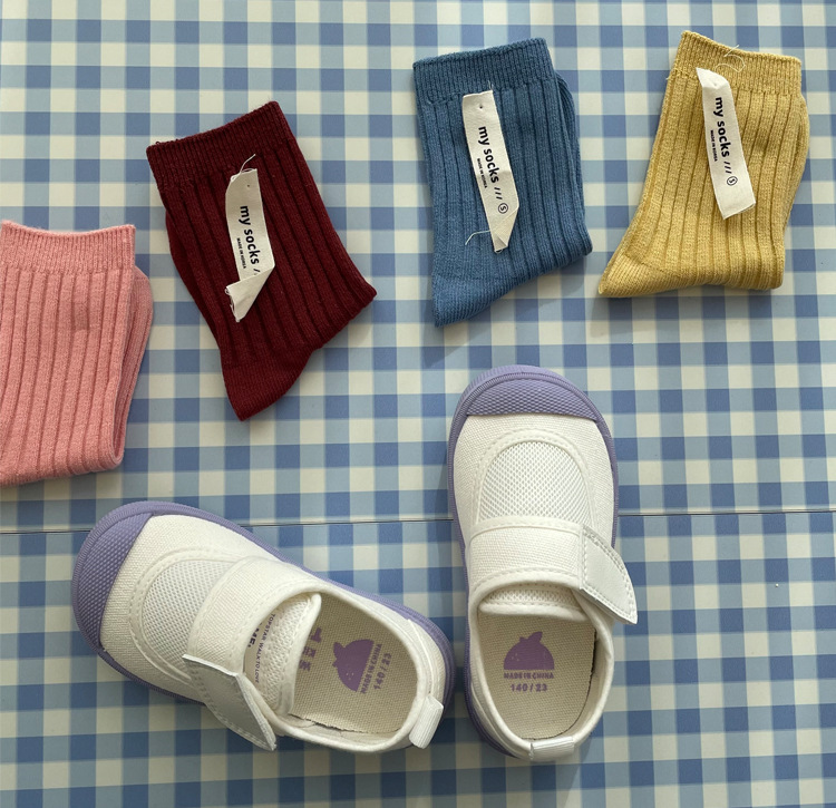 TOPSTAR春季儿童帆布鞋透气网布儿童鞋子幼儿园室内宝宝鞋1231款详情36