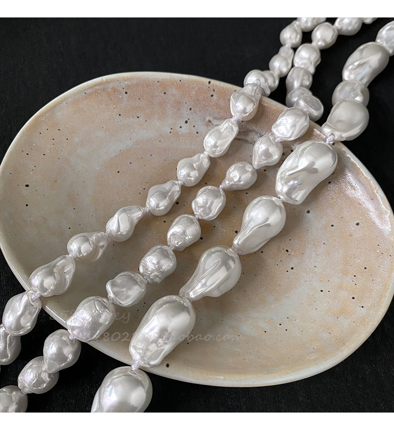 Lujo ligero temperamento irregular barroco collar de perlas mujer 2024 nuevo premium sentido gargantilla suéter cadena cadena clavícula pic 13