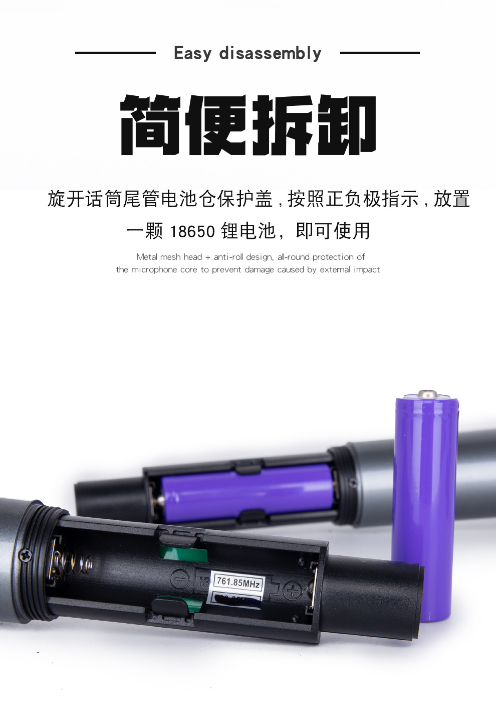 Wireless microphone charging for two people, home KTV sound card live streaming karaoke, professional handheld 2.4G wireless microphone pic 10