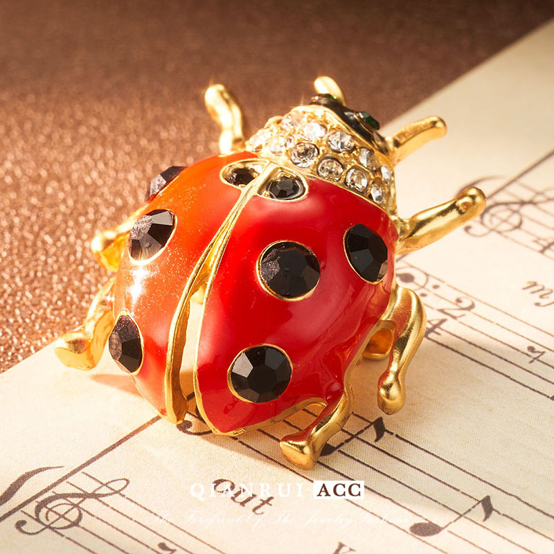 新款中古风饰品镶嵌小高级设计复古胸针甲壳虫欧美徽章法式时尚详情21