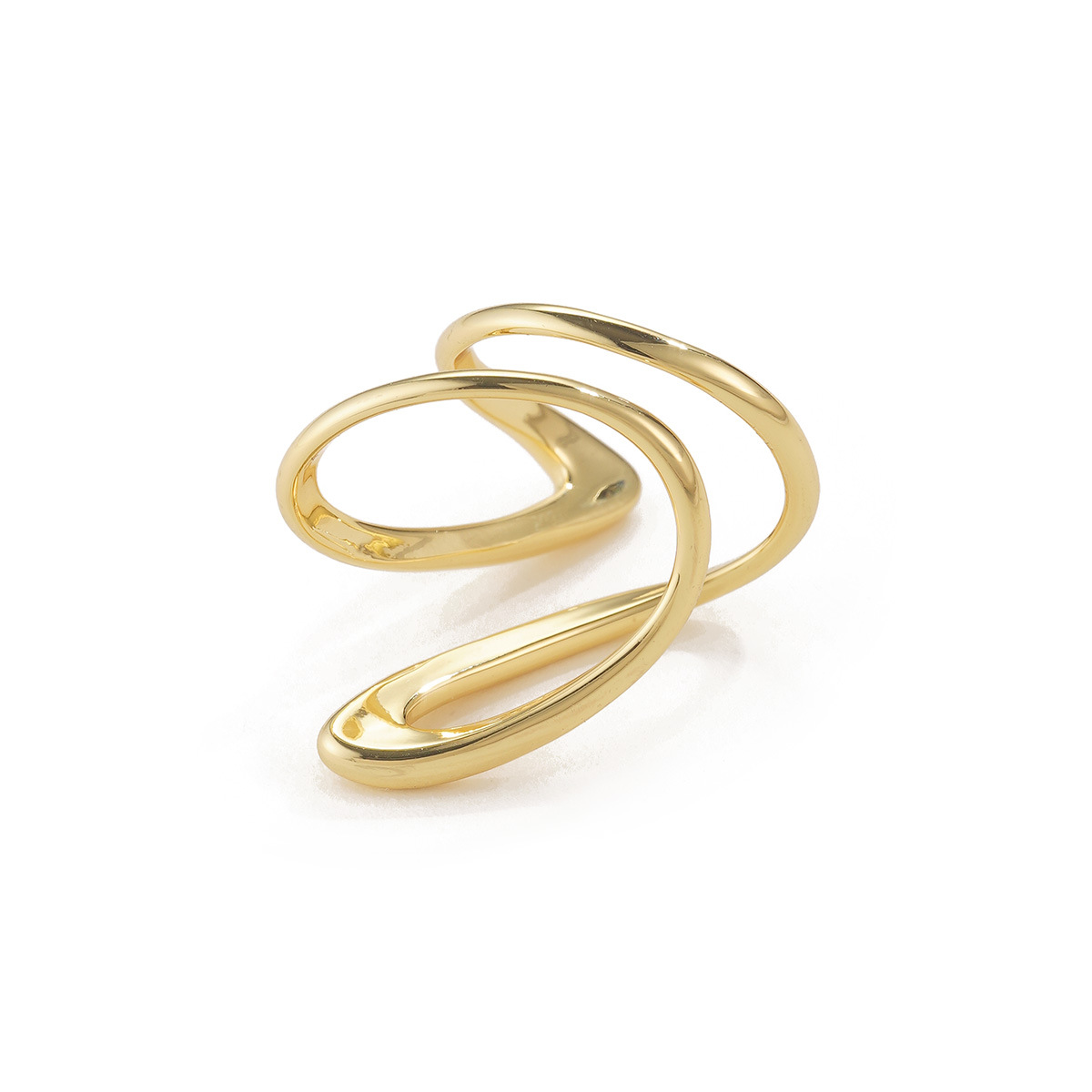 简约金属电镀跨境花朵时尚流苏耳环拉丝金银戒指夸张设计长款耳饰详情35