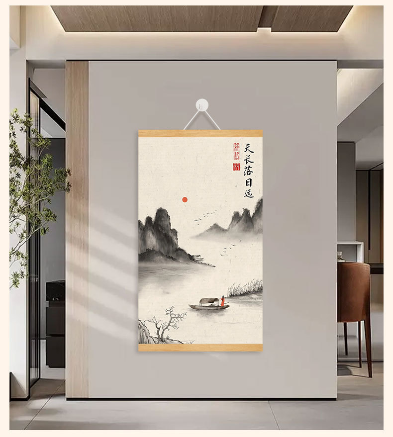 金榜题名实木挂画书房喜庆字画挂布画民宿装饰原神天官赐福代发详情15